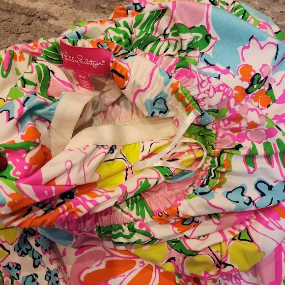 Lilly Pulitzer × Target Strapless Multi Floral Jersey Cinch Waist Maxi Dress M - Picture 8 of 13